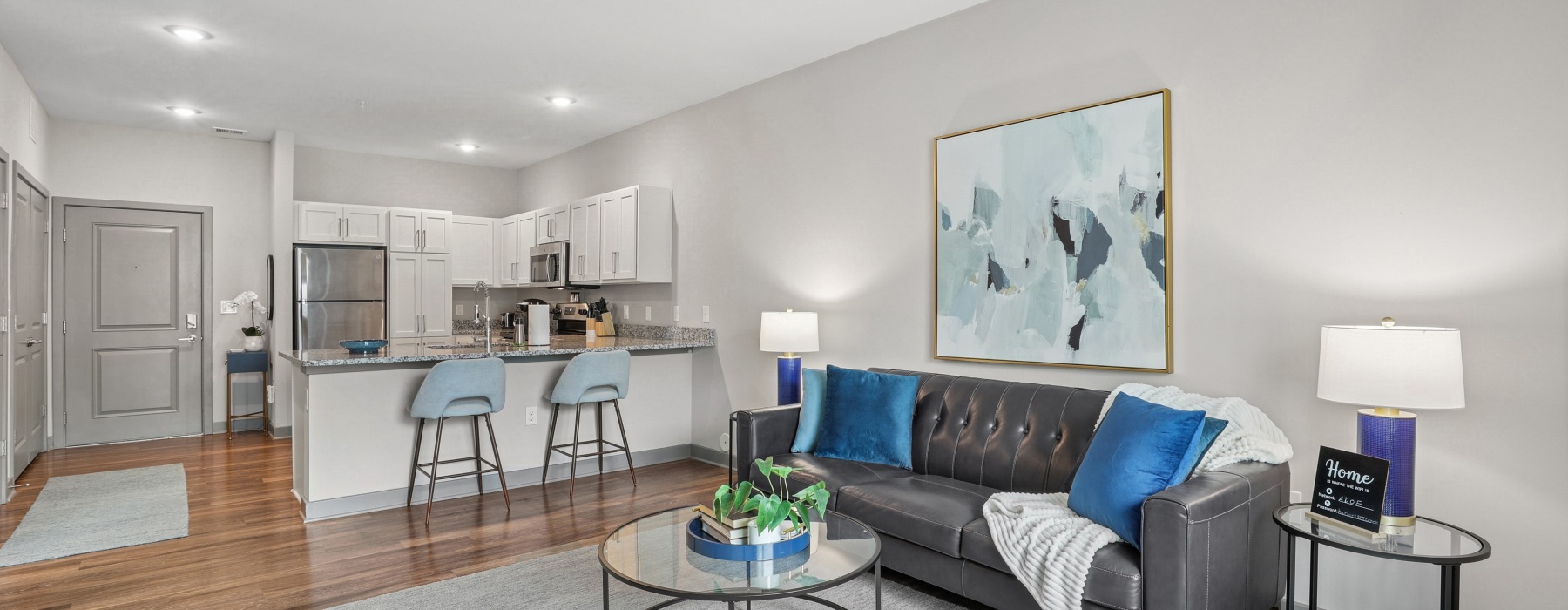 open concept living and kitchen